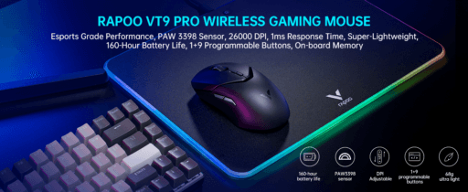 Recenzja Rapoo VT9Pro: mysz z częstotliwością odpytywania 8000 Hz 1