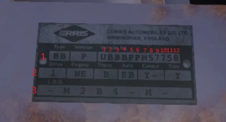 Pełna interpretacja i modyfikacja numeru VIN Corris w My Winter Car 9