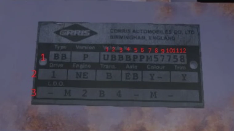 Pełna interpretacja i modyfikacja numeru VIN Corris w My Winter Car 11